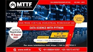 Day-7 (27-08-2021): Session-II: One Week Virtual Industrial Workshop on Data Science with Python