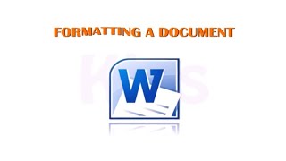 Class-4 Computer L-7 Formatting A Document (Cyber Touch Kips)