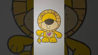 Adorable Lion Coloring – Acrylic Markers Magic! 🦁✨