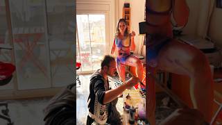 #bodypaint with Meli #model in Toni H Carné Studio #art #shorts