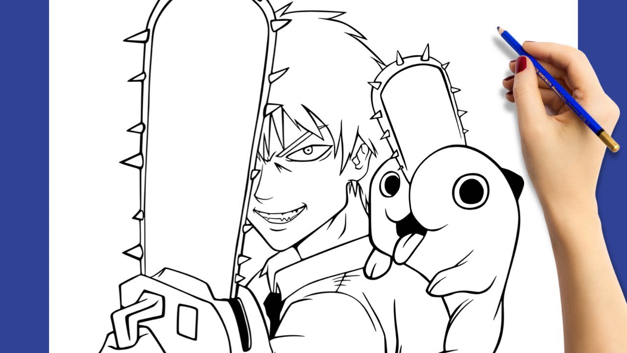 How to Draw Chainsaw Man Denji Drawing YouTube