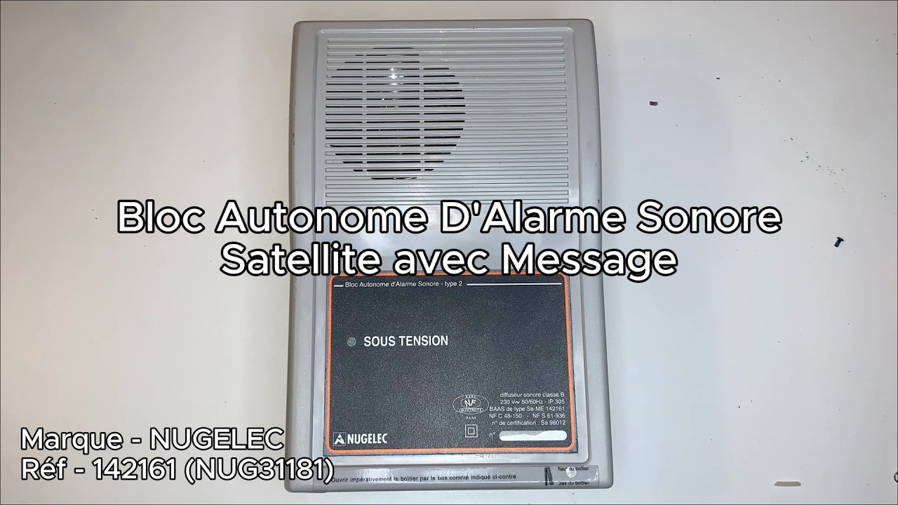 Bloc Autonome d'Alarme Sonore Sa ME Nugelec 142161 (Seconde Version)