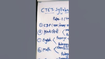 CTET SYLLABUS 2022 PAPER 1