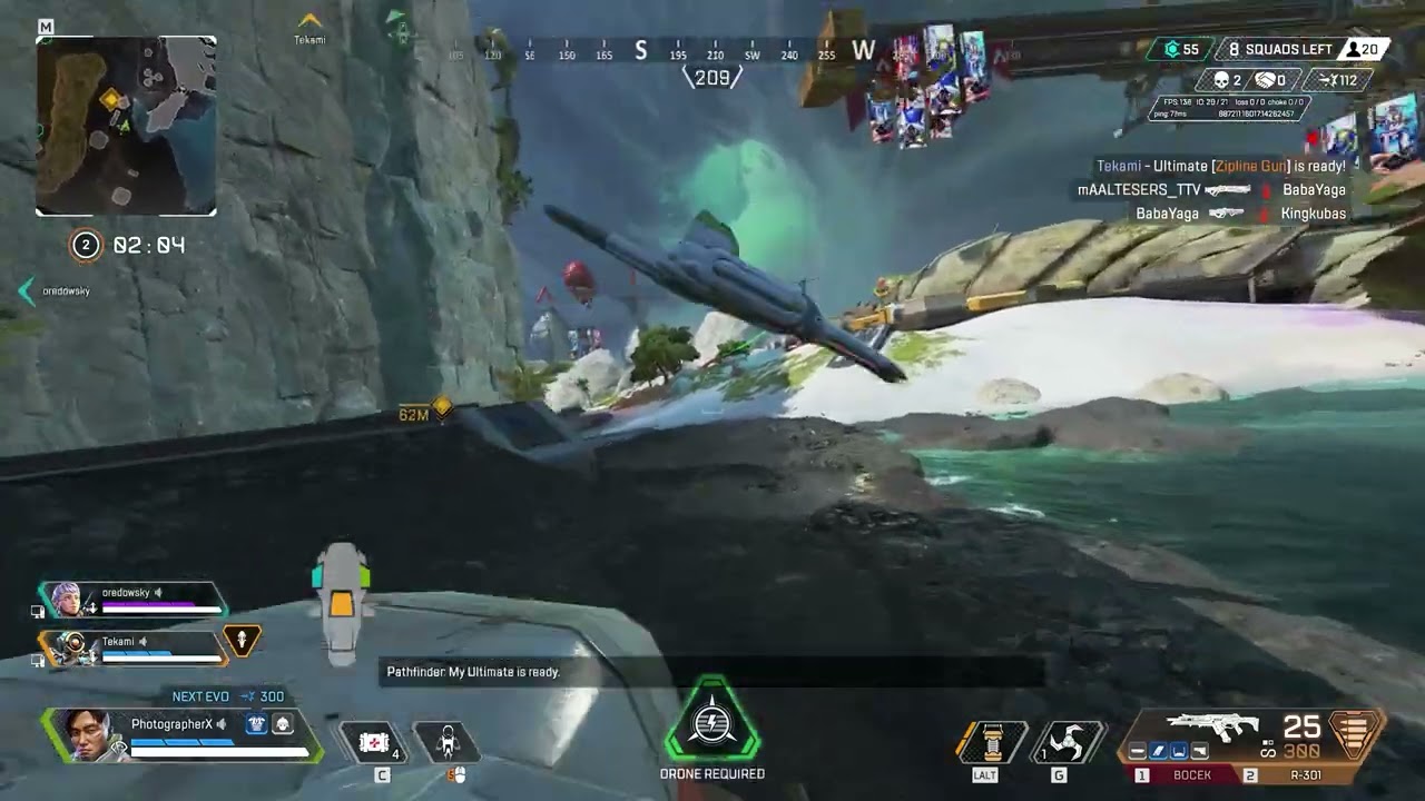 Apex Legends Crypto's drone different trow animation when on Trident