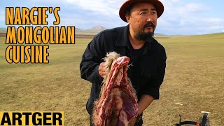 Nargie's Mongolian Cuisine: GRILLED SHEEP BRISKET w/Khan's Kitchen & Chef Rider