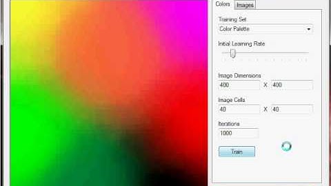 Kohonen Network Self Organizing Map for Color Organization