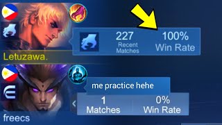 GUSION 100% WINRATE CHALLENGE!! THEN I MET THESE PLAYERS💀 screenshot 5