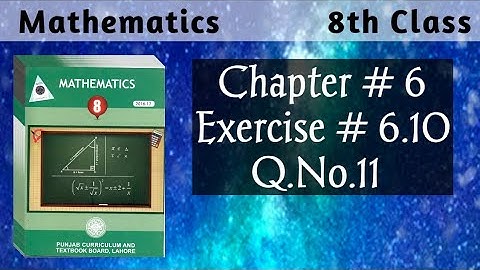 8 class Math exercise 6.10 Question number 11