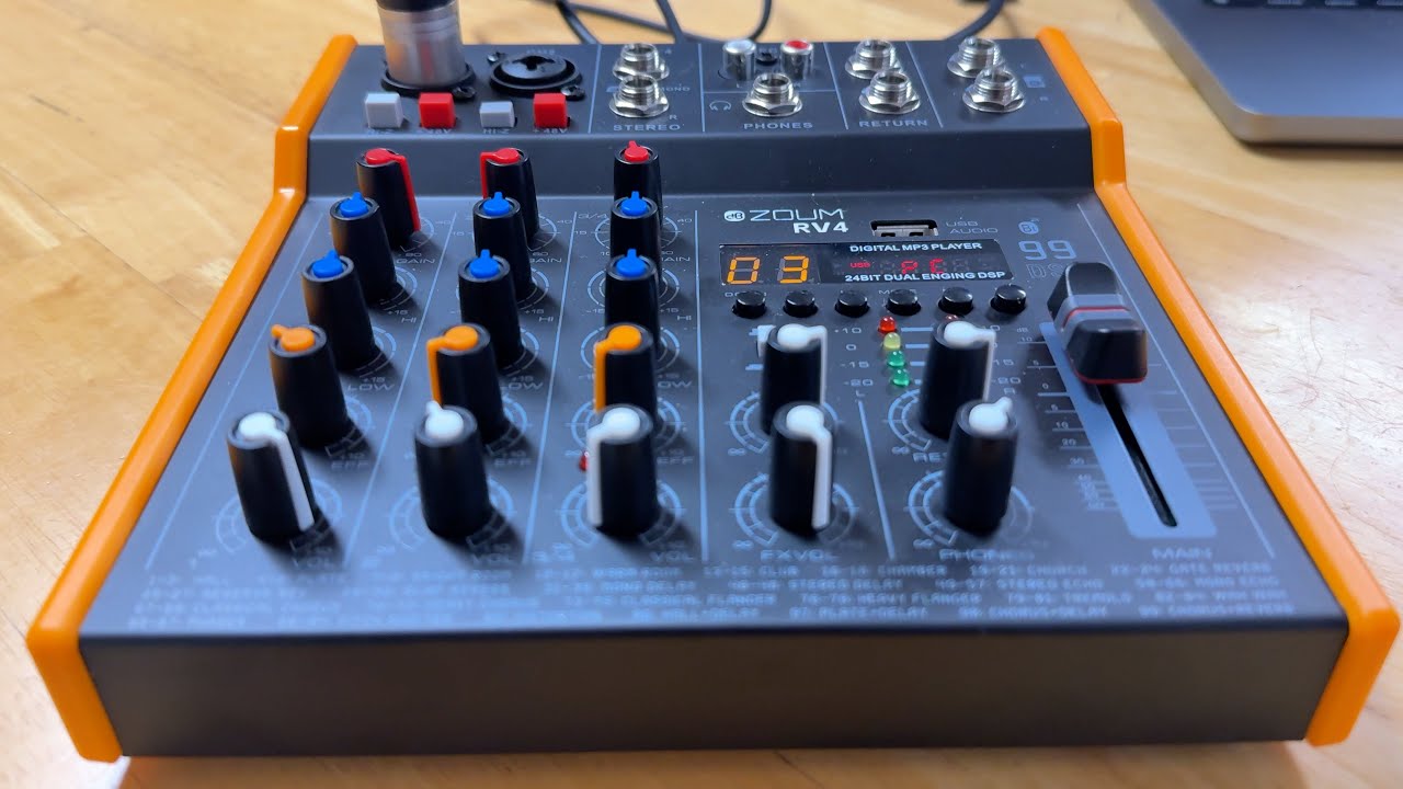 4 Channel Audio Mixer Interface, 99 Built in Effects BT, USB