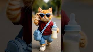 Piu piu piu 👶😍cute kitten dance #shorts #catshorts #babyshorts