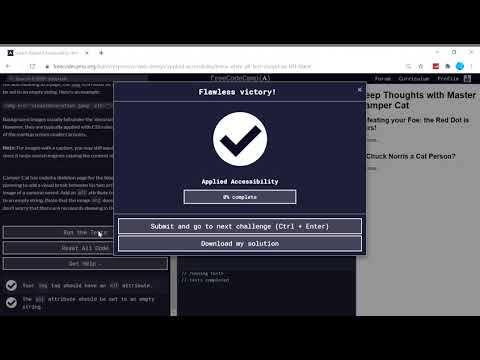 Applied Accessibility (2/22) | Know When Alt Text Should be Left Blank | freeCodeCamp