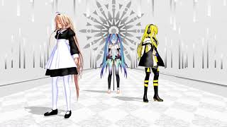 【MMD】ボカロ3人でURUSaaA愛(モーションテスト)