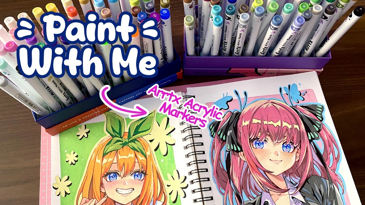 Review Arrtx acrylic markers 60 colors// set 60A and 60B