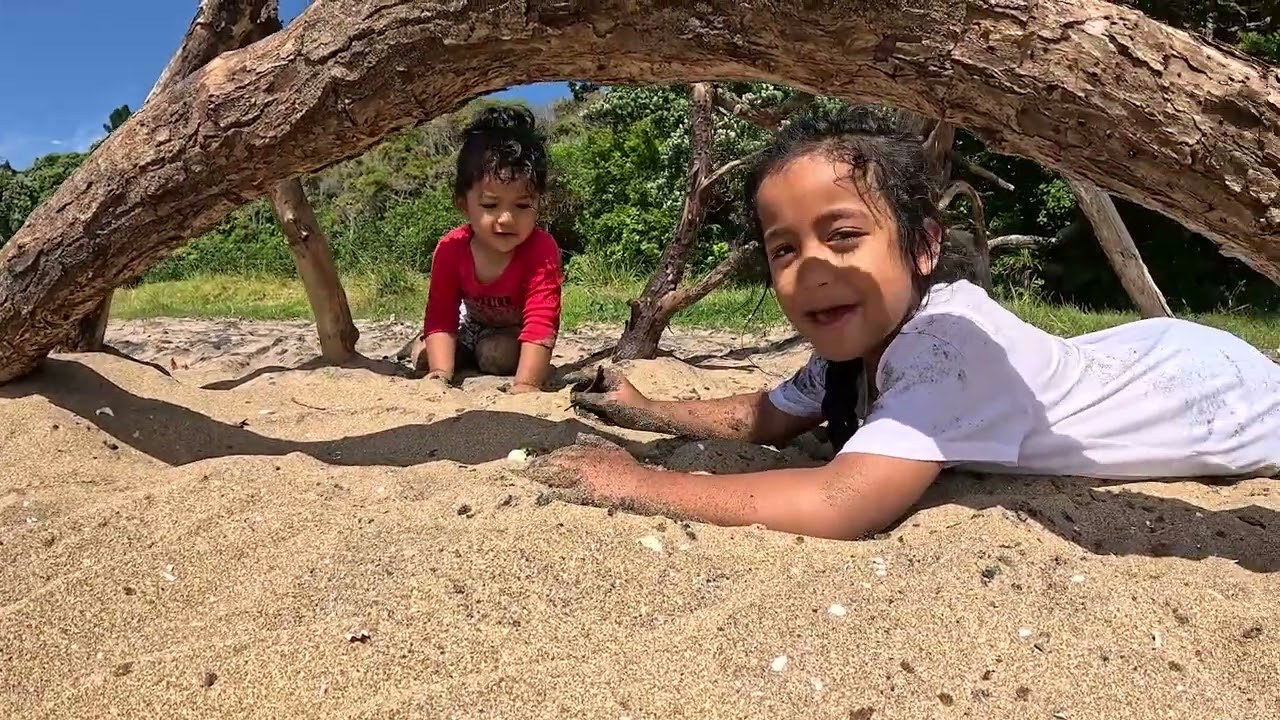 HAVING A GREAT TIME AT CORNWALLIS BEACH