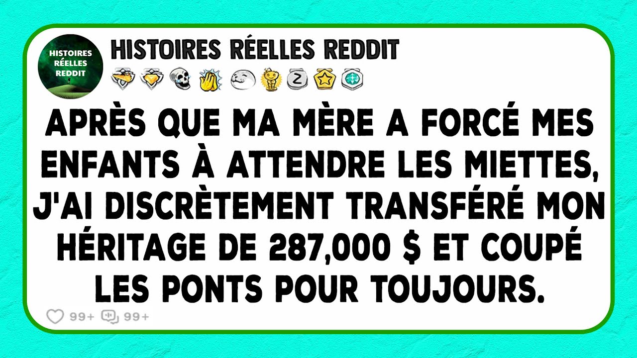 Après que ma mère a forcé mes enfants à attendre les miettes, j'ai discrètement transféré mon...