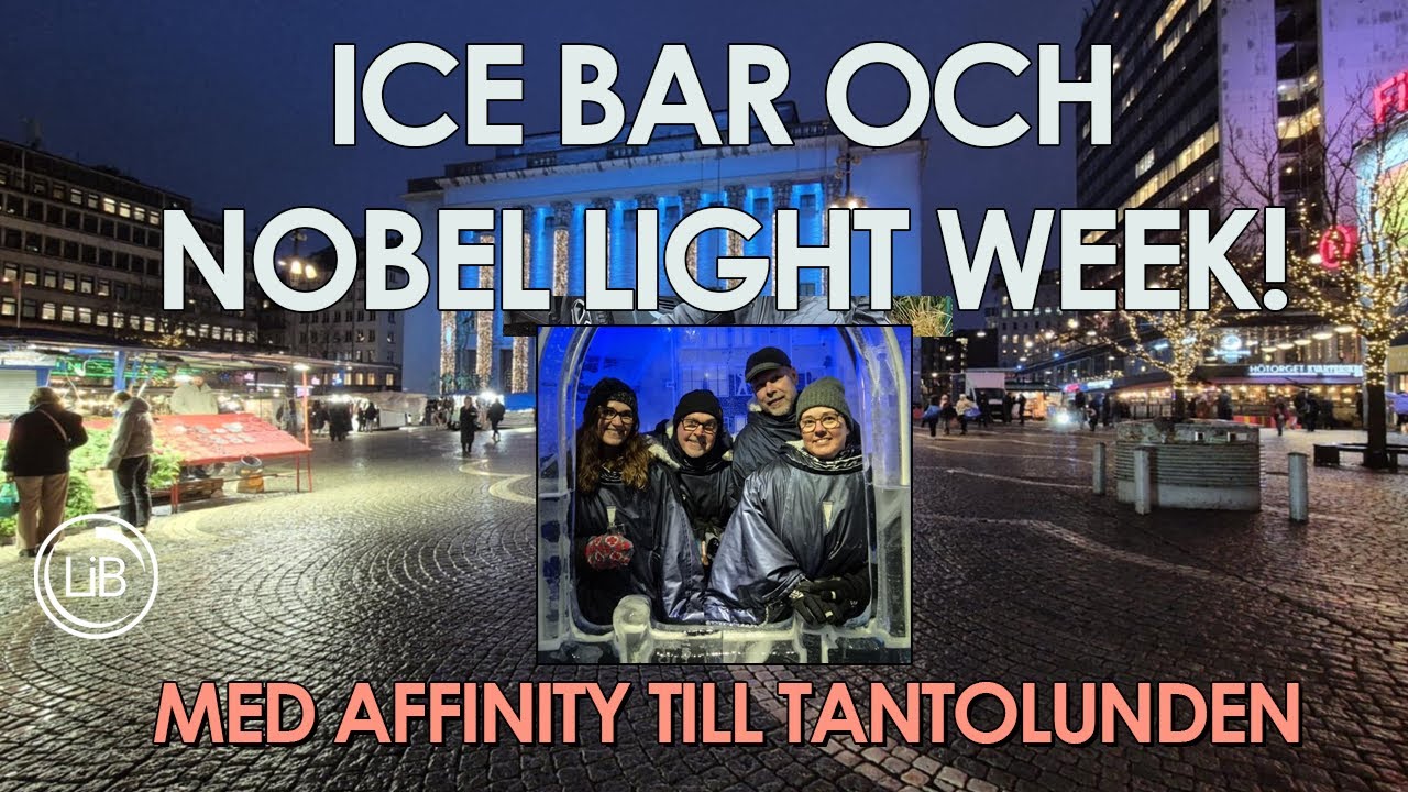 Ice bar och Nobel Light Week. Affinity Campervan till ställplats Tantolunden.