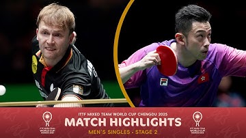 Benedikt Duda vs Wong Chun Ting | ITTF Mixed Team World Cup 2025 (Stage 2)
