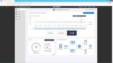 Lenovo ThinkSystem DE System Manager Dashboard and Performance
