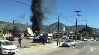 SBFD working a commercial structure fire on 2/25/16