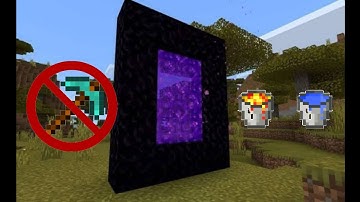 how to make nether portal in Minecraft without diamond pickaxe