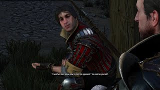 Eskel being disappointed then impressed by Ciri - The Witcher 3