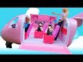 人形ごっこ遊び！バービー飛行機おままごとドールおもちゃ Play Barbie doll airplane Toy