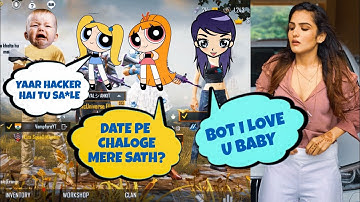 😍 Random Conqueror Girl Call me Noob and I challenge for Tdm Room 1vs3 | PUBGMOBILE | AimXGod