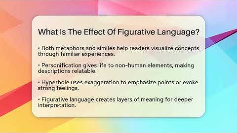 What Is The Effect Of Figurative Language? - Tales And Texts
