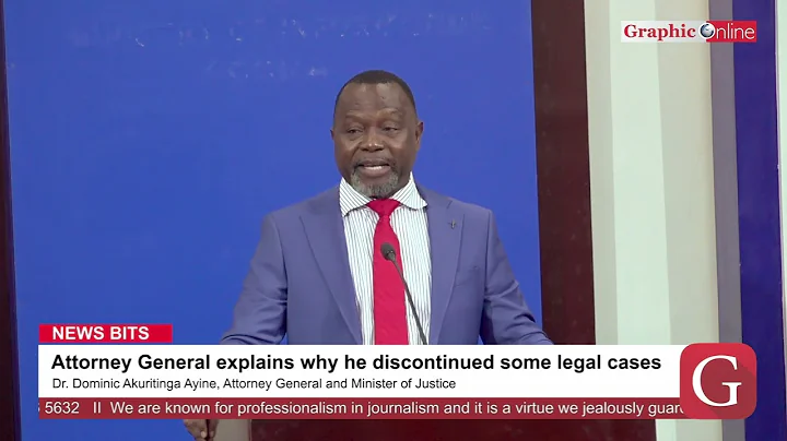 Attorney General Dominic Ayine explains why he discontinued some legal cases - FULL SPEECH