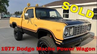 SOLD - 1977 Dodge Macho Power Wagon - Running