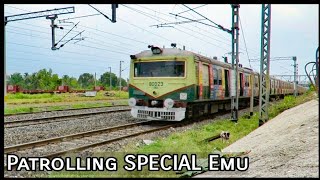 Covid19 PANDEMIC || Patrolling/Staff SPECIAL 9 Coacher KRISHNANAGAR City Jn. Emu || Indian Railways.