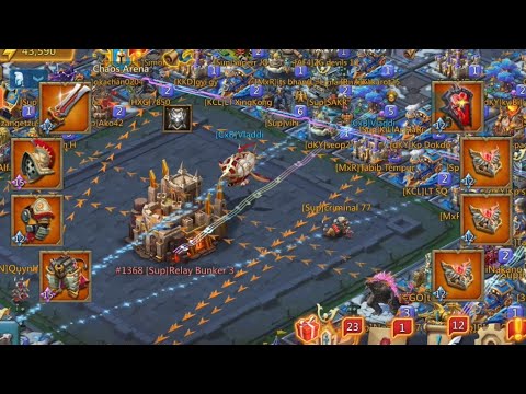 Lords mobile - fighting titan accounts in chaos arena! - YouTube