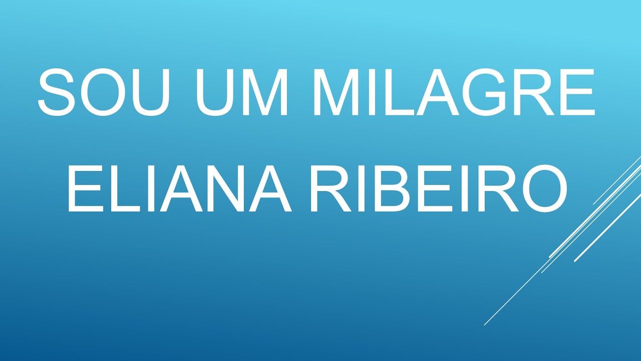 PLAYBACK-SOU UM MILAGRE-ELIANA RIBEIRO-#PLAYBACKCATÓLICO