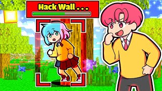 HIHA THỬ THÁCH HACK NHÌN XUYÊN TƯỜNG KHI CHƠI TRỐN TÌM TRONG MINECRAFT*HIHA HACK WALL 🥳😖