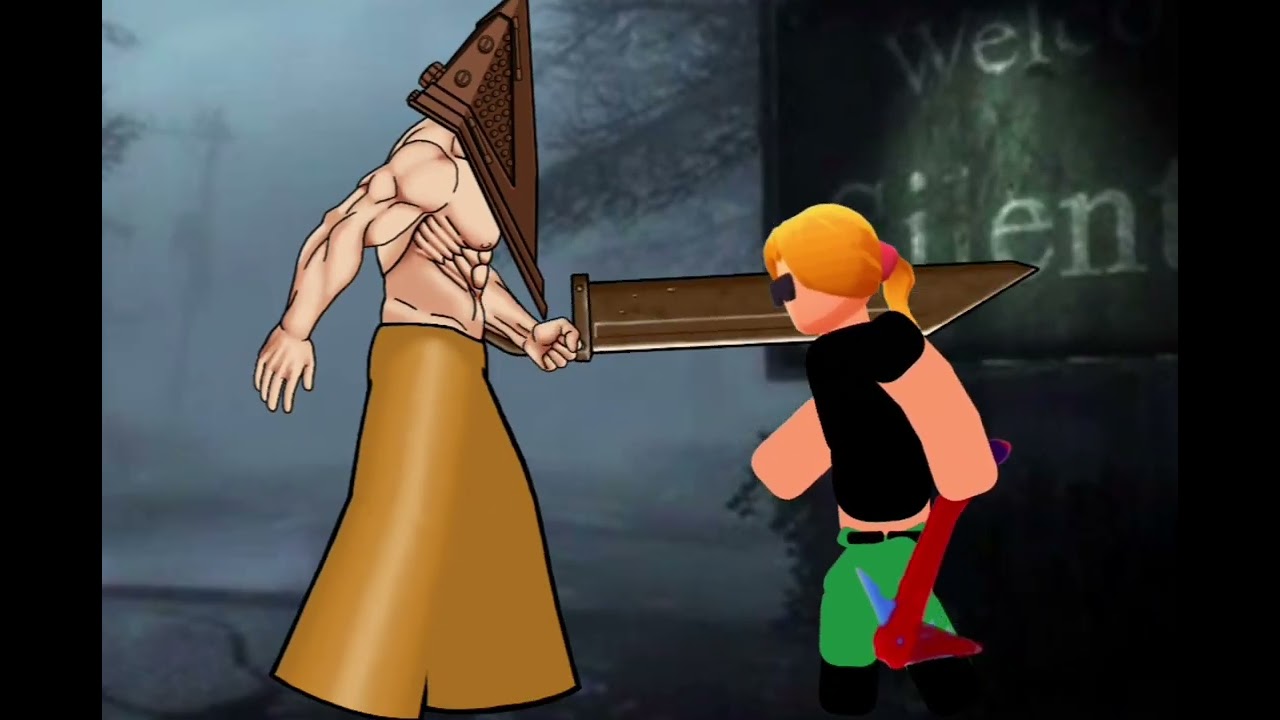 Jade (Stealth Master) vs Pyramid Head (Drawing Cartoons 2)