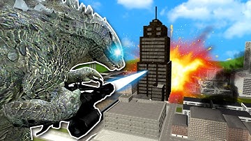 I Became Godzilla & Destroyed a Tiny City! - Garry