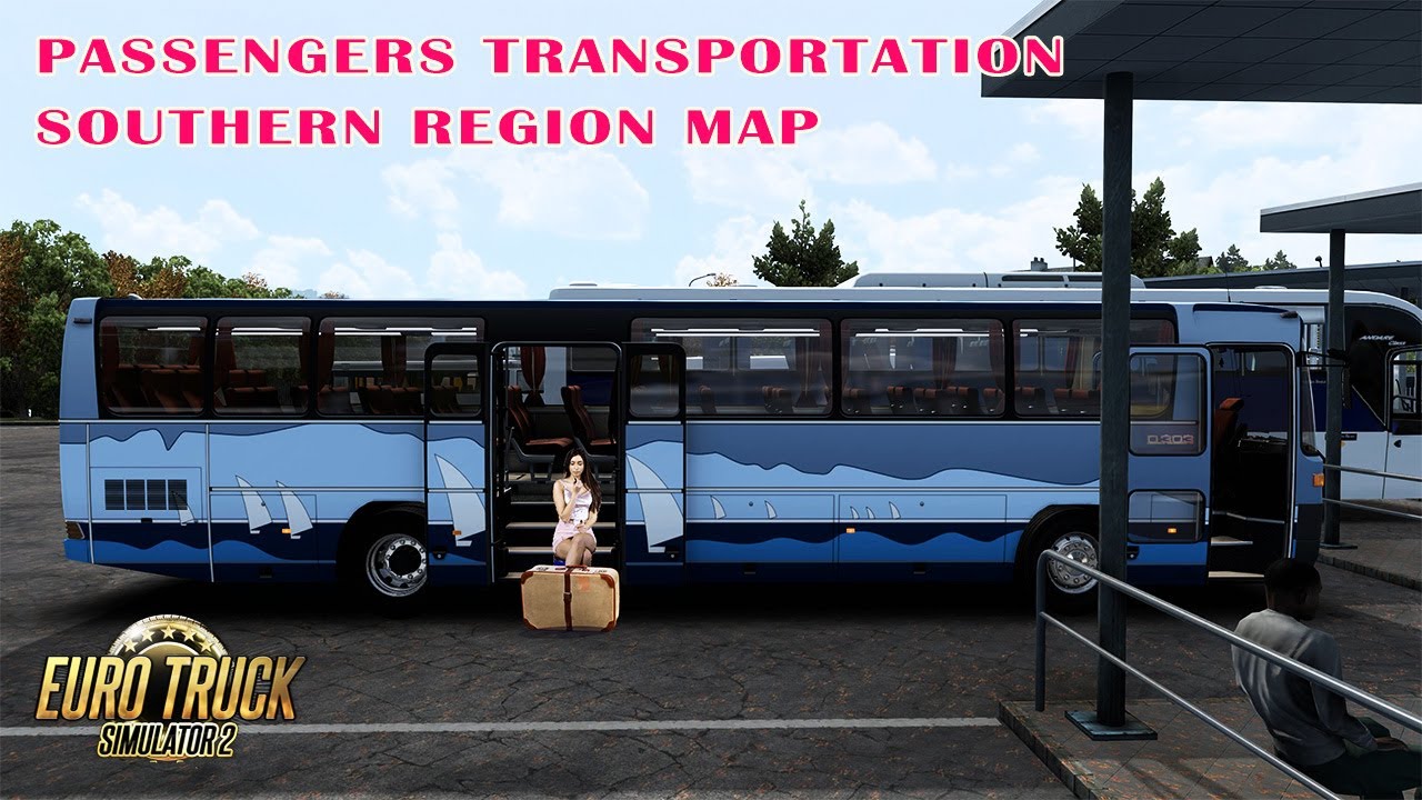 Ets2 passenger transportation southern region map youtube