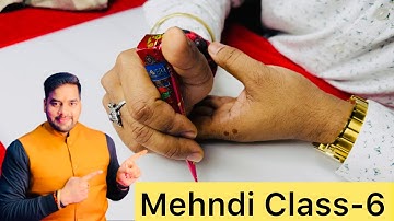Mehndi Class 6 | Mehndi Tutorial | Basic Mehndi Class | Lotus Mehndi Course | Raj Mehndi Designer