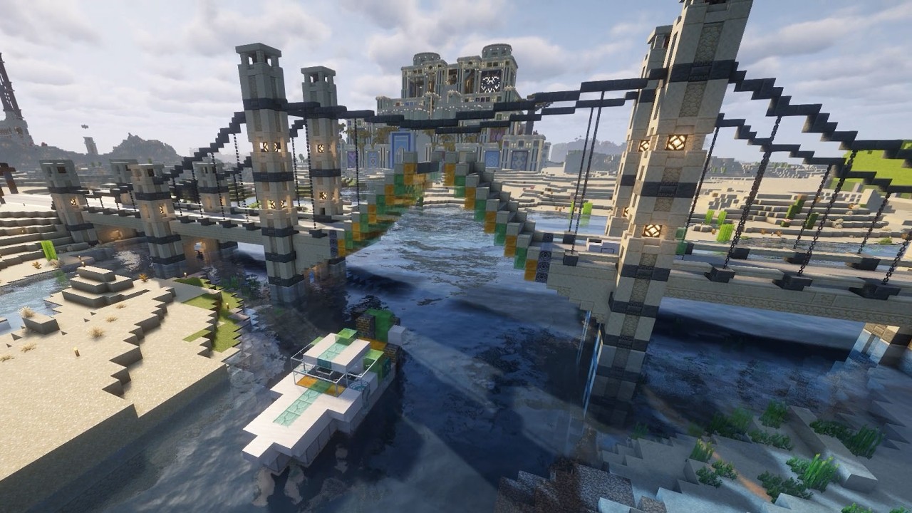 J'ai créé un pont levant fonctionnel dans Minecraft Java (1.21.4)