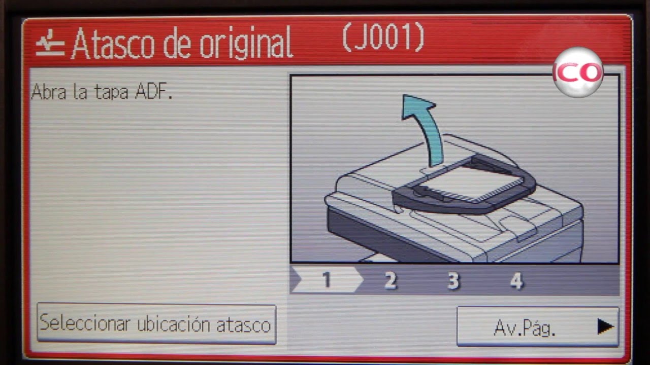 Ricoh Aficio MP 301 - Atasco en ADF - YouTube