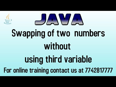 java program to swap values of two variables without using third variable