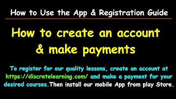 Registration Guide & How to create an account and use the app