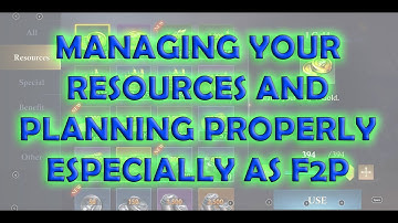 KOA Managing resources and planning