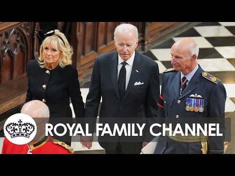 Us president joe biden arrives for queen's funeral