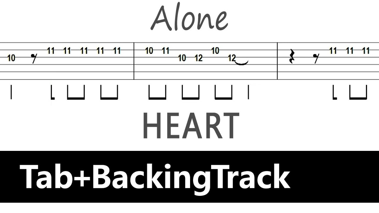 Heart Alone Guitar Tab in Bb Minor - Download & Print - SKU: MN0058929