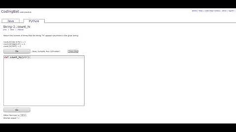 String-2 (count_hi) Python Tutorial || codingbat.com