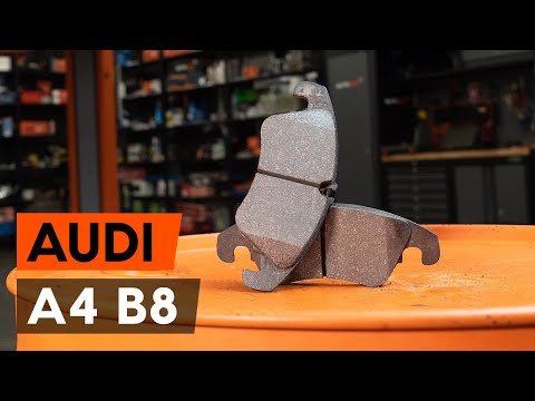 How to change front brake pads / brake pad set on Audi A4 B8 Saloon [TUTORIAL AUTODOC]