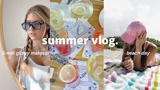 Famous VLOG: 5-Minute GLOWY makeup routine, beach day + trying a new restaurant!! Profile