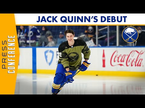 Jack Quinn joins Sabres ahead of NHL debut