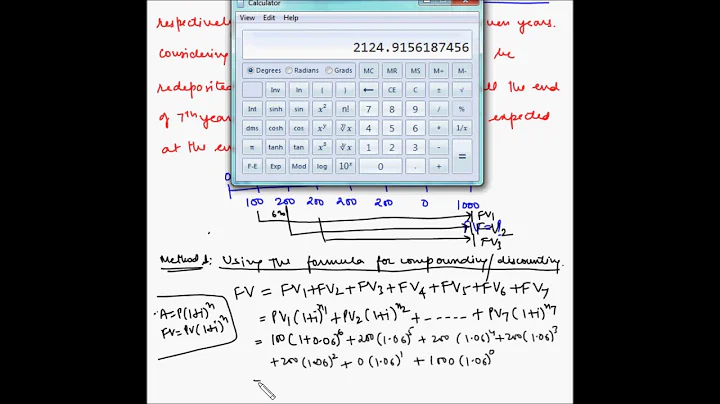 TVM - Future value of an uneven cash flow - Example 1